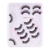 Popular High Imitation Mink Hair Color Thick Curl False Eyelashes sku image 2