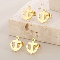 1 Pair Fashion Anchor Stainless Steel Plating Ear Studs main image 2