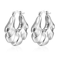 1 Pair Fashion Solid Color Plating Stainless Steel Gold Plated Earrings sku image 47