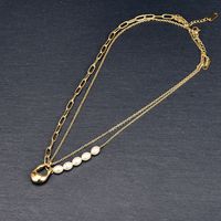 1 Piece Fashion Bag Titanium Steel Plating Layered Necklaces main image 10