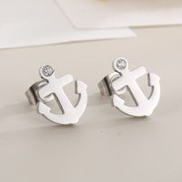 1 Pair Fashion Anchor Stainless Steel Plating Ear Studs main image 4