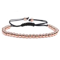 Fashion Round Copper Beaded Bracelets sku image 4