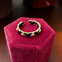 Fashion Heart Shape Flower Bow Knot Copper Zircon Open Ring In Bulk sku image 114