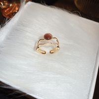 Fashion Heart Shape Flower Bow Knot Copper Zircon Open Ring In Bulk sku image 85