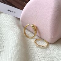 Fashion Heart Shape Flower Bow Knot Copper Zircon Open Ring In Bulk sku image 110