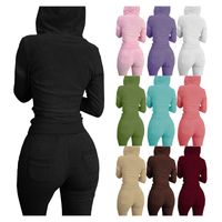 Women's Casual Solid Color Spandex Polyester Pants Sets main image 4