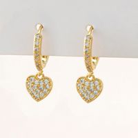 1 Pair Fashion Geometric Plating Copper Zircon Drop Earrings sku image 1