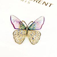 Simple Style Butterfly Alloy Plating Rhinestones Women's Brooches 1 Piece sku image 21