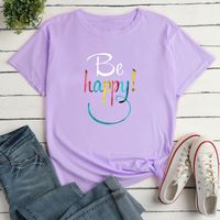 Women's T-shirt Short Sleeve T-shirts Printing Casual Letter main image 6