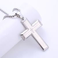 1 Piece Hip-hop Cross Stainless Steel Plating 18k Gold Plated Men's Pendant Necklace sku image 5