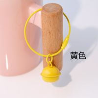 Cute Solid Color Bell Metal Unisex Bag Pendant Keychain 1 Piece sku image 2