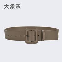 Casual Solid Color Leather Buckle Women's Leather Belts 1 Piece sku image 33