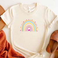 Women's T-shirt Short Sleeve T-shirts Patchwork Simple Style Abstract Heart Shape main image 2