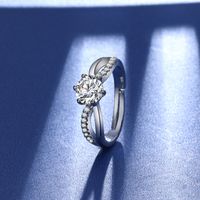 Fashion Round Copper Inlay Artificial Diamond Rings 1 Piece sku image 17