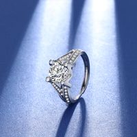 Mode Runden Kupfer Inlay Künstlicher Diamant Ringe 1 Stück sku image 24