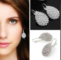 1 Pair Fashion Water Droplets Rhinestone Plating Inlay Rhinestones Silver Plated Women's Drop Earrings main image 7
