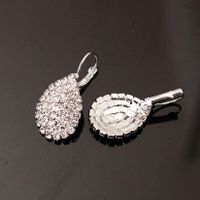 1 Pair Fashion Water Droplets Rhinestone Plating Inlay Rhinestones Silver Plated Women's Drop Earrings main image 6