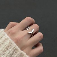 Fashion Paper Clip Copper Inlay Zircon Open Ring 1 Piece sku image 47