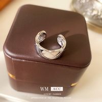 Fashion Paper Clip Copper Inlay Zircon Open Ring 1 Piece sku image 21