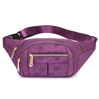 Women's Fashion Solid Color Flower Nylon Waist Bags sku image 2