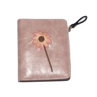 Women's Flower Pu Leather Paint Finish Zipper Hasp Wallets main image 2