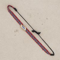 1 Piece Casual Letter Silk Thread Knitting Artificial Rhinestones Women's Bracelets sku image 32