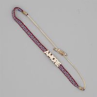1 Piece Casual Letter Silk Thread Knitting Artificial Rhinestones Women's Bracelets sku image 10