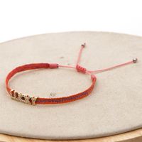 1 Piece Casual Letter Silk Thread Knitting Artificial Rhinestones Women's Bracelets sku image 13