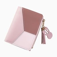 Women's Color Block Pu Leather Magnetic Buckle Wallets sku image 2