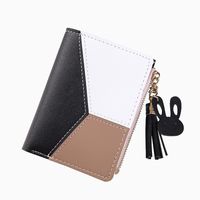 Women's Color Block Pu Leather Magnetic Buckle Wallets sku image 1