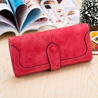Women's Solid Color Pu Leather Magnetic Buckle Wallets main image 1