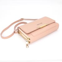 Women's All Seasons Pu Leather Solid Color Fashion Square Magnetic Buckle Phone Wallet main image 4