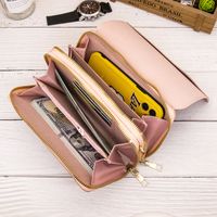 Women's All Seasons Pu Leather Solid Color Fashion Square Magnetic Buckle Phone Wallet main image 2