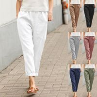 Women's Street Casual Solid Color Full Length Casual Pants Straight Pants main image 1