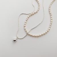 Süss Geometrisch Gemischte Materialien Irregulär Überzug Künstliche Perlen Halskette 1 Stück sku image 8