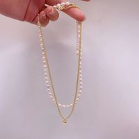 Süss Geometrisch Gemischte Materialien Irregulär Überzug Künstliche Perlen Halskette 1 Stück sku image 10