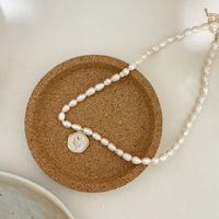 Sweet Geometric Mixed Materials Irregular Plating Artificial Pearls Necklace 1 Piece sku image 5