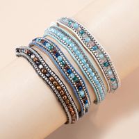 Ethnic Style Round Artificial Crystal Polyester Metal Wholesale Bracelets main image 4