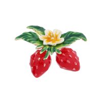 Cute Strawberry Alloy Enamel Inlay Pearl Women's Brooches main image 2