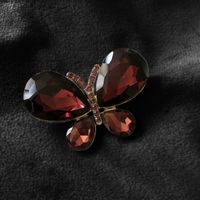 Fashion Butterfly Alloy Plating Inlay Rhinestones Women's Brooches sku image 7