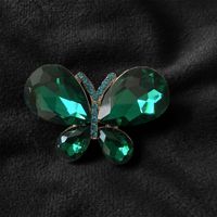 Moda Mariposa Aleación Enchapado Embutido Diamantes De Imitación Mujeres Broches sku image 2