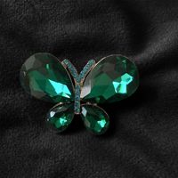 Fashion Butterfly Alloy Plating Inlay Rhinestones Women's Brooches sku image 6