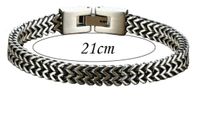 1 Piece Hip-hop Solid Color Titanium Steel Inlaid Gold Men's Bracelets sku image 8