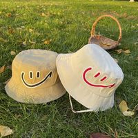 Children Unisex Cute Smiley Face Printing Bucket Hat main image 4