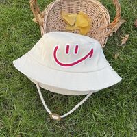 Children Unisex Cute Smiley Face Printing Bucket Hat sku image 1