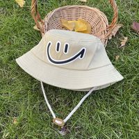 Children Unisex Cute Smiley Face Printing Bucket Hat sku image 2