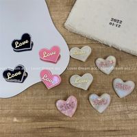Fashion Love Heart Shape Acetic Acid Sheets Inlay Artificial Pearls Rhinestones Hair Claws 1 Piece main image 6