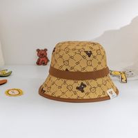Children Unisex Fashion Bear Printing Bucket Hat sku image 3