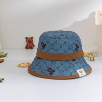 Children Unisex Fashion Bear Printing Bucket Hat sku image 5