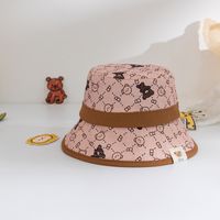 Children Unisex Fashion Bear Printing Bucket Hat sku image 4